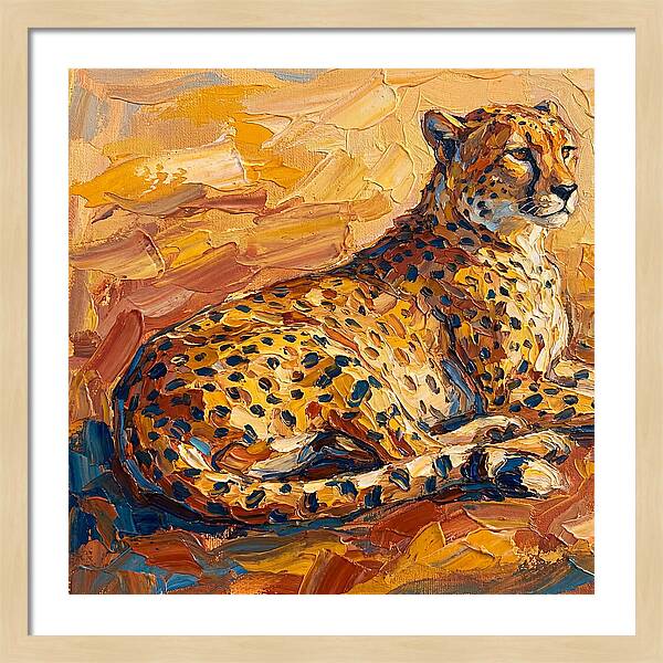 Cheetah Relaxing In The Sun