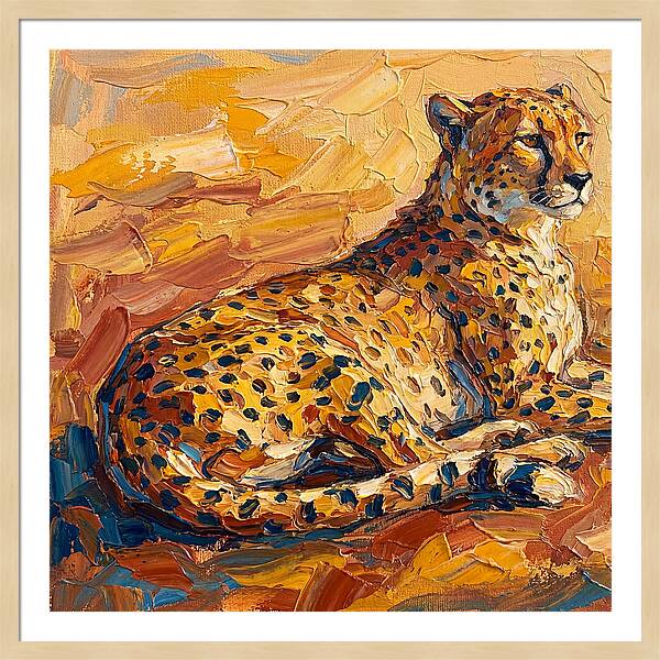 Cheetah Relaxing In The Sun