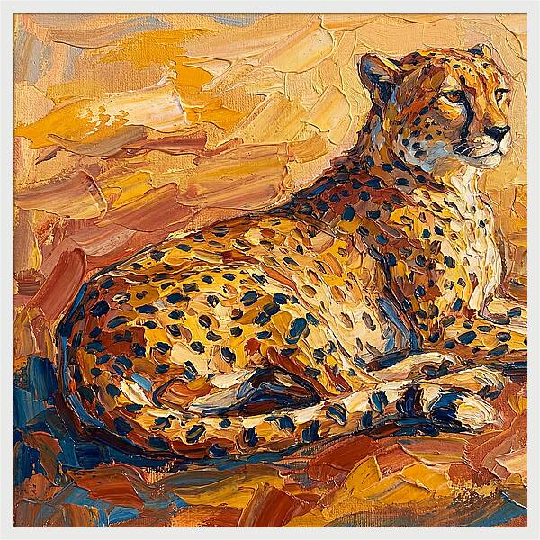 Cheetah Relaxing In The Sun