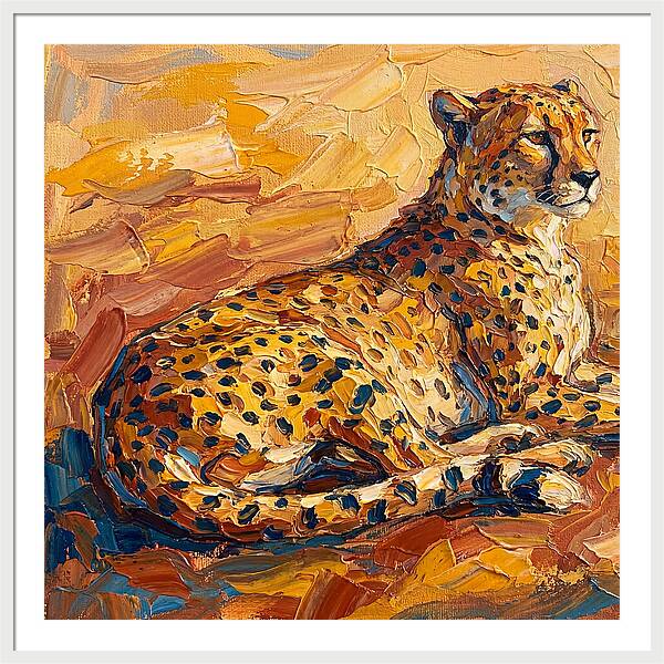 Cheetah Relaxing In The Sun