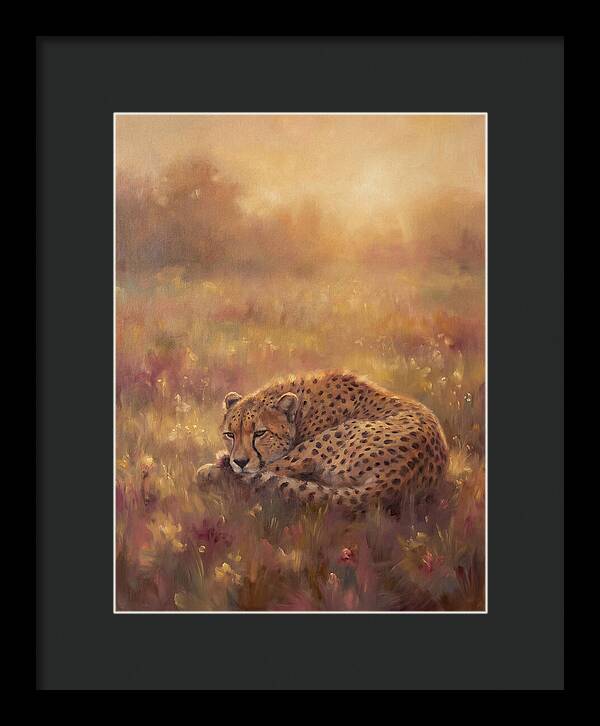 Cheetah Resting In Field