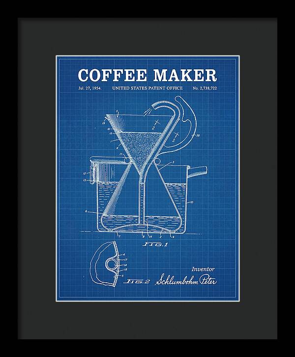 Chemex Coffee Maker Chemex Blueprint Patent Us2738722a