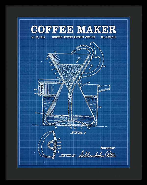 Chemex Coffee Maker Chemex Blueprint Patent Us2738722a