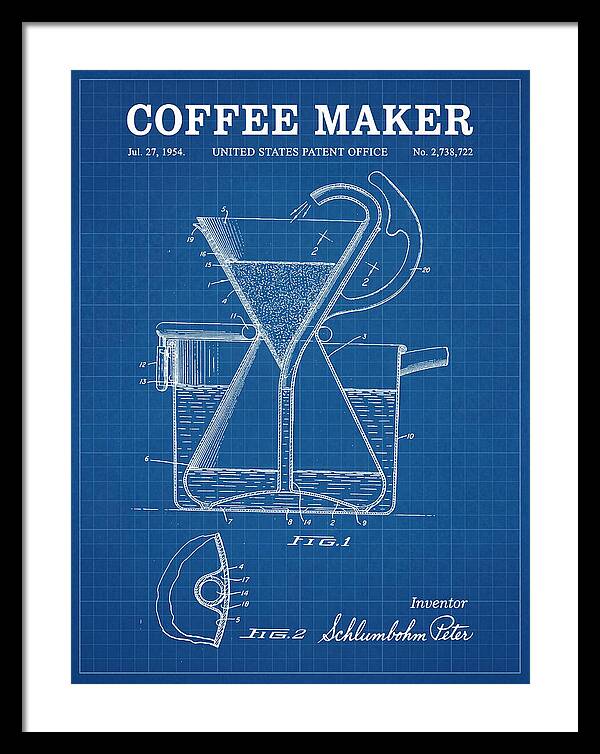 Chemex Coffee Maker Chemex Blueprint Patent Us2738722a