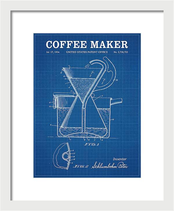 Chemex Coffee Maker Chemex Blueprint Patent Us2738722a