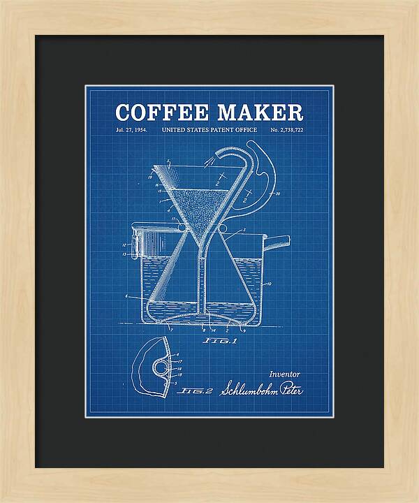 Chemex Coffee Maker Chemex Blueprint Patent Us2738722a