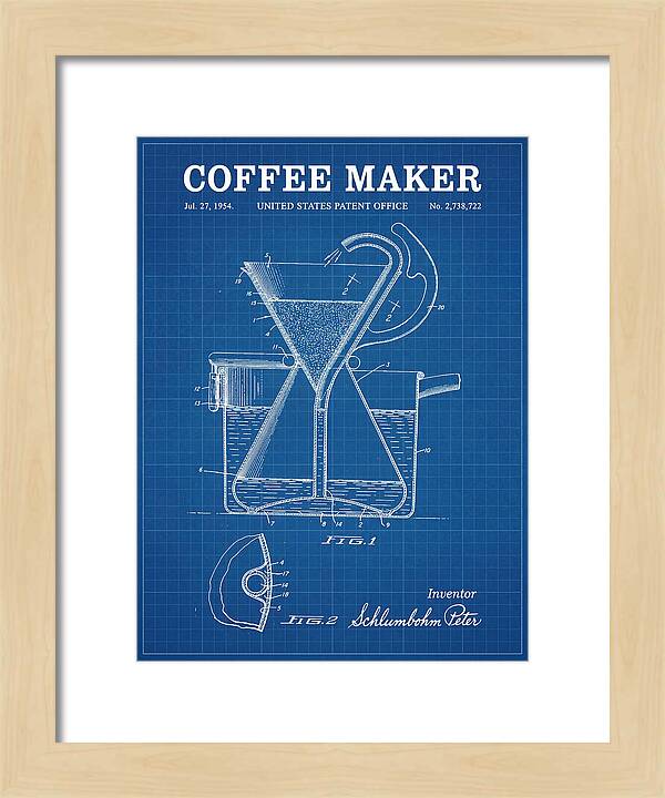 Chemex Coffee Maker Chemex Blueprint Patent Us2738722a