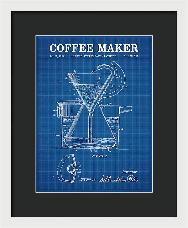 Chemex Coffee Maker Chemex Blueprint Patent Us2738722a