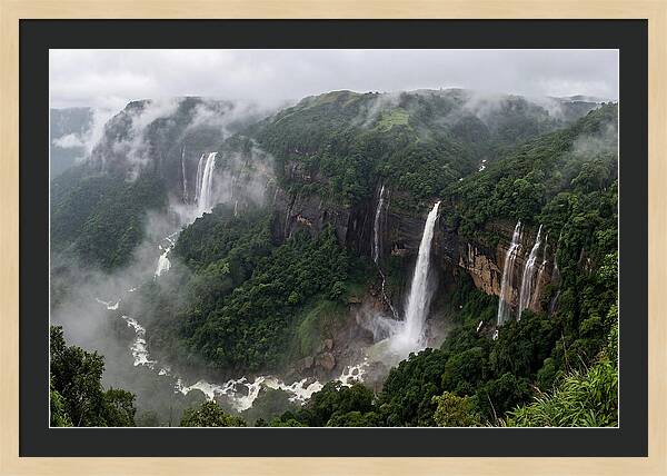 Cherrapunji Waterfalls In Monsoon