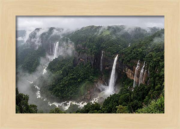 Cherrapunji Waterfalls In Monsoon