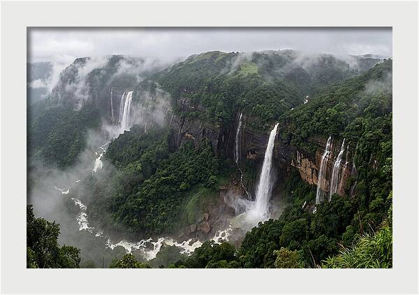 Cherrapunji Waterfalls In Monsoon