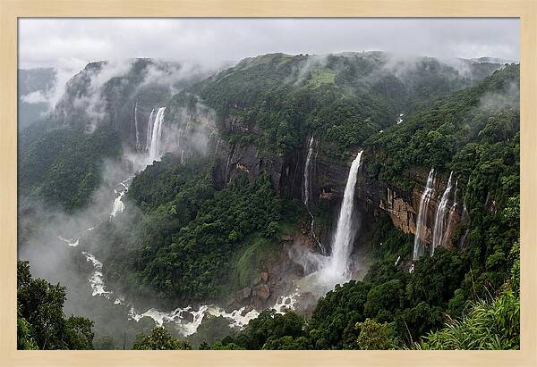Cherrapunji Waterfalls In Monsoon
