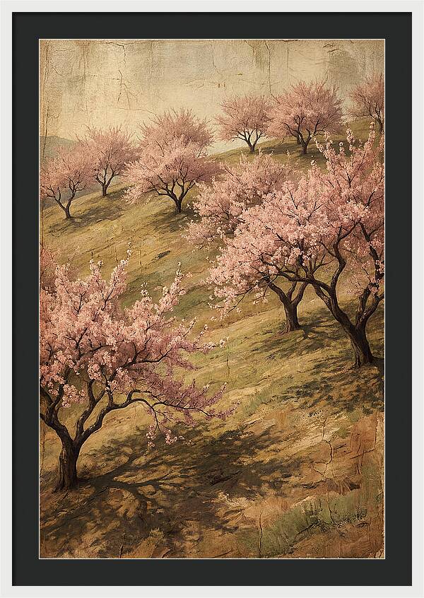 Cherry Orchard In Full Bloom