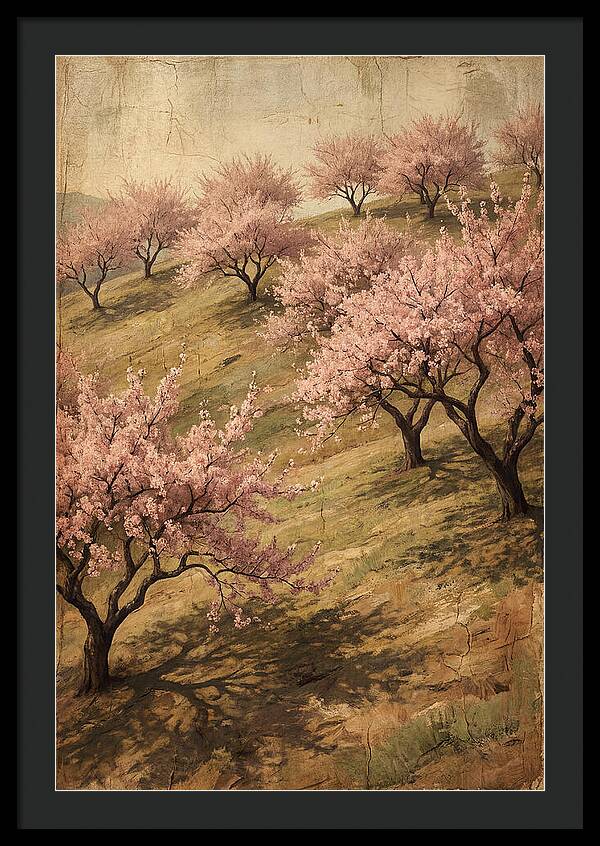Cherry Orchard In Full Bloom