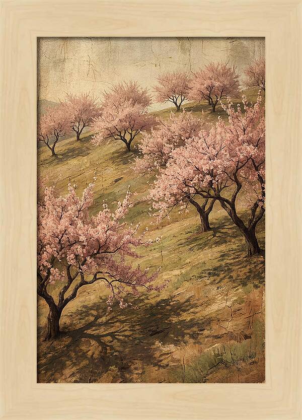 Cherry Orchard In Full Bloom