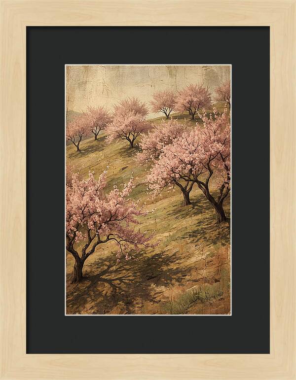 Cherry Orchard In Full Bloom