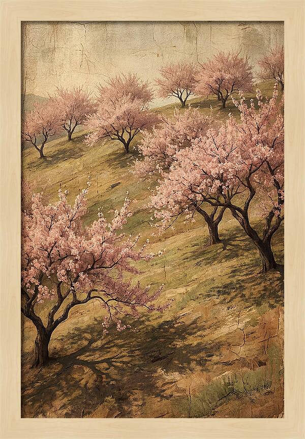 Cherry Orchard In Full Bloom