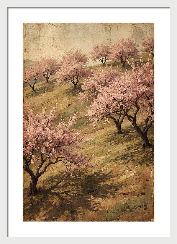 Cherry Orchard In Full Bloom