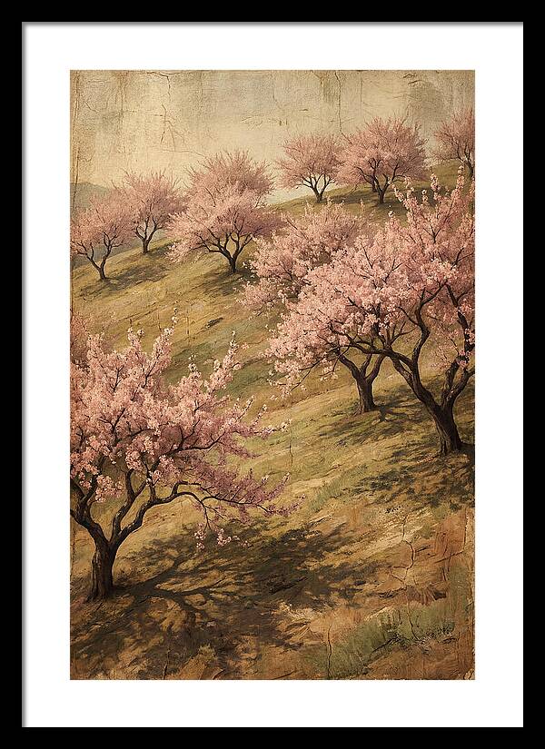 Cherry Orchard In Full Bloom