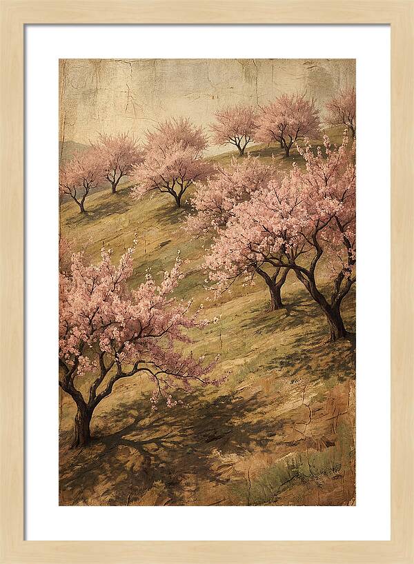 Cherry Orchard In Full Bloom