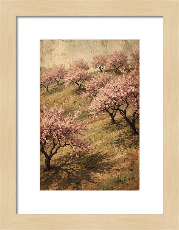Cherry Orchard In Full Bloom