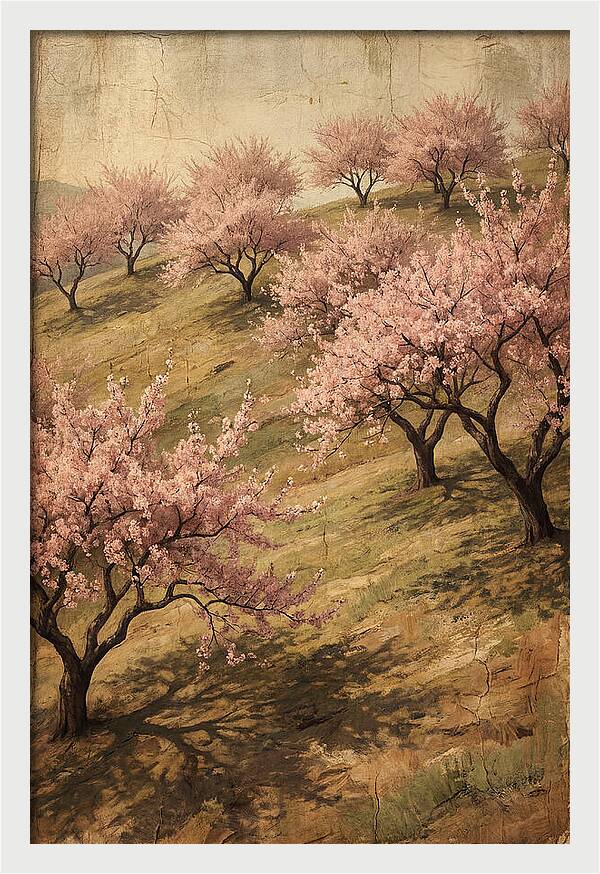 Cherry Orchard In Full Bloom