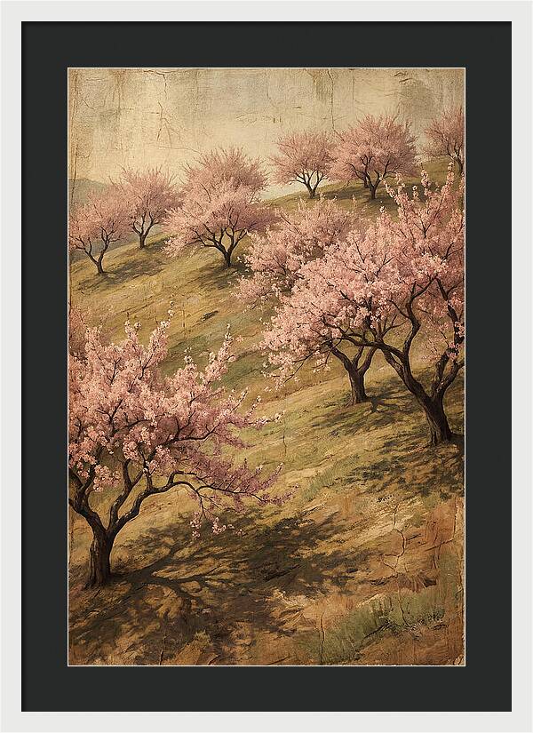 Cherry Orchard In Full Bloom