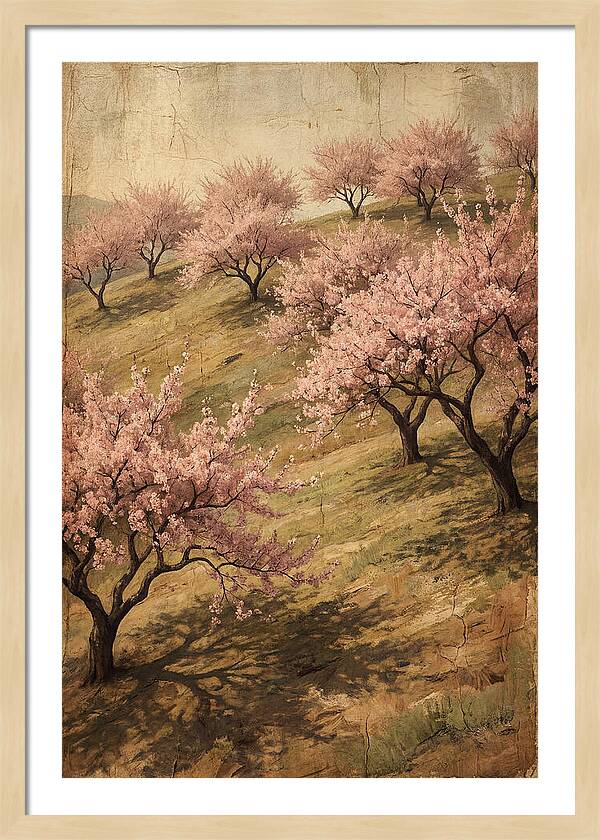 Cherry Orchard In Full Bloom