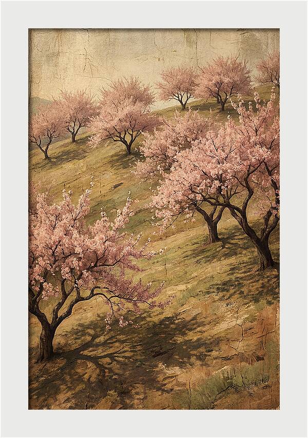Cherry Orchard In Full Bloom
