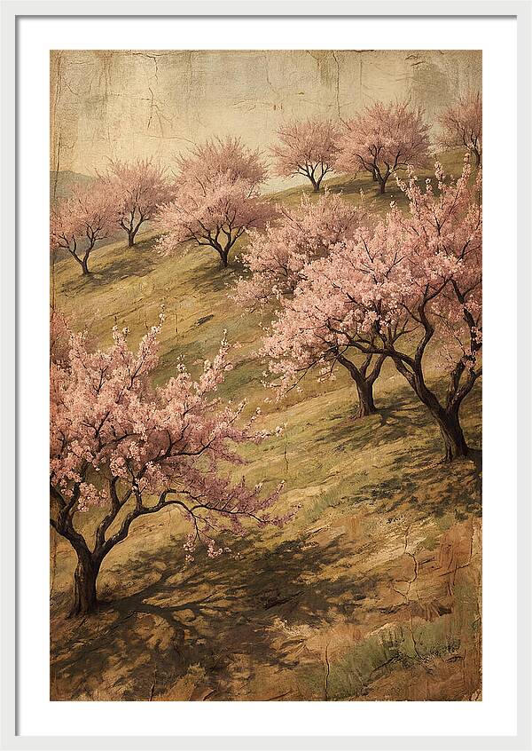 Cherry Orchard In Full Bloom