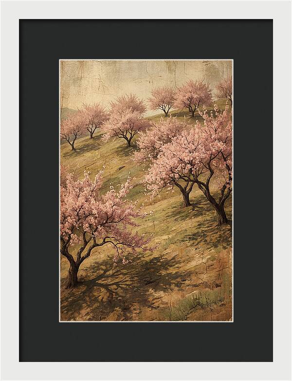 Cherry Orchard In Full Bloom