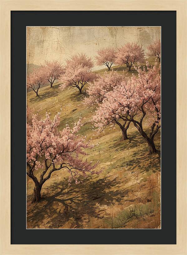 Cherry Orchard In Full Bloom