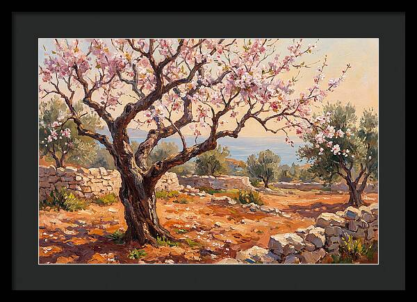 Cherry Tree Blossoms In The Mediterranean