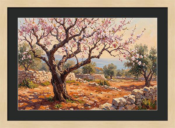 Cherry Tree Blossoms In The Mediterranean