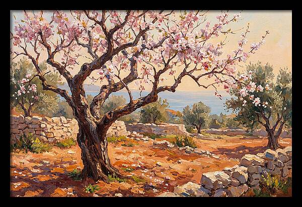 Cherry Tree Blossoms In The Mediterranean