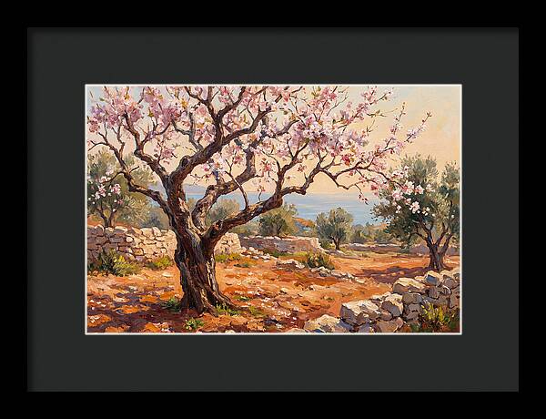 Cherry Tree Blossoms In The Mediterranean
