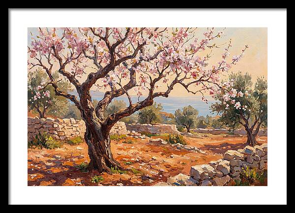 Cherry Tree Blossoms In The Mediterranean