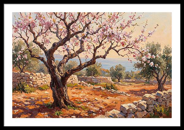 Cherry Tree Blossoms In The Mediterranean