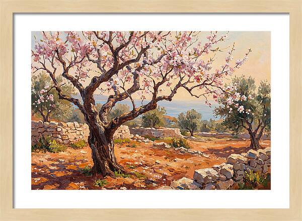 Cherry Tree Blossoms In The Mediterranean