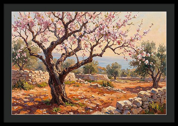 Cherry Tree Blossoms In The Mediterranean