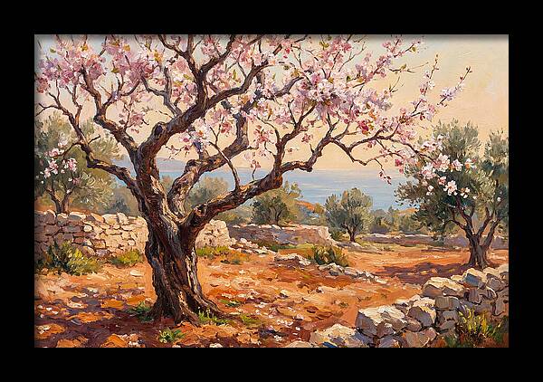 Cherry Tree Blossoms In The Mediterranean