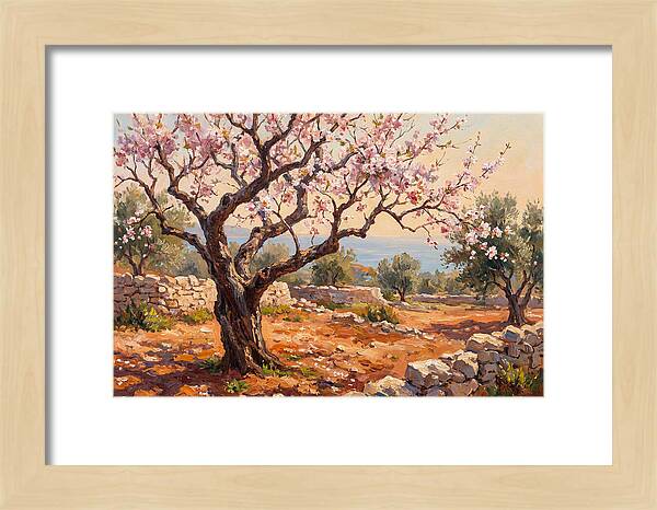 Cherry Tree Blossoms In The Mediterranean