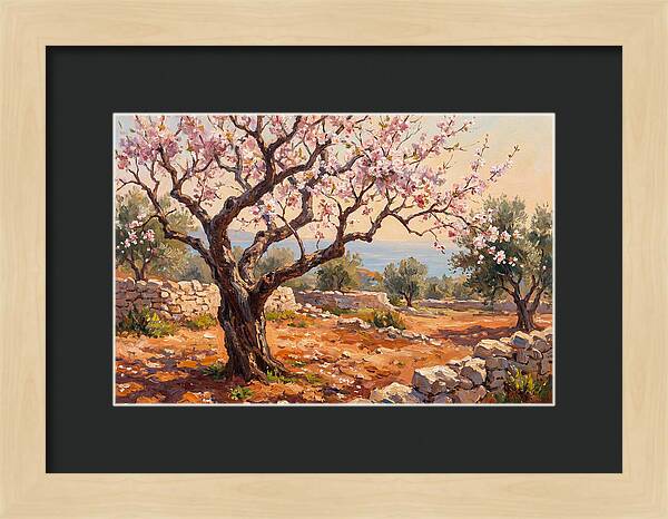 Cherry Tree Blossoms In The Mediterranean