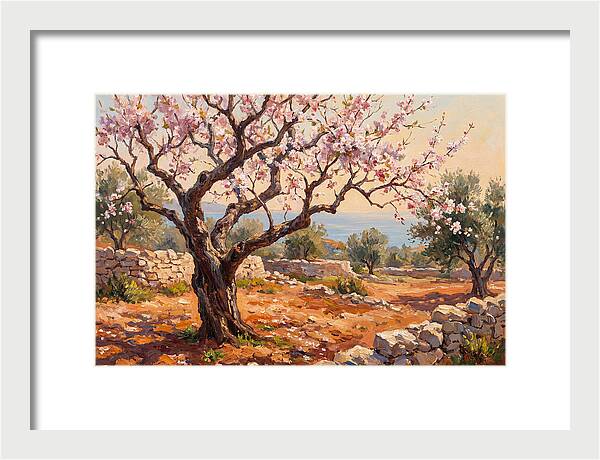 Cherry Tree Blossoms In The Mediterranean