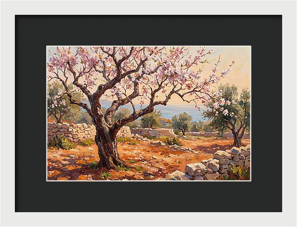 Cherry Tree Blossoms In The Mediterranean