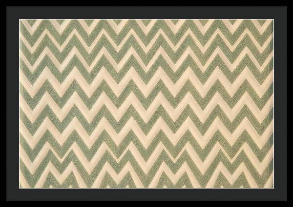 Chevron Pattern In Muted Sage And Cream