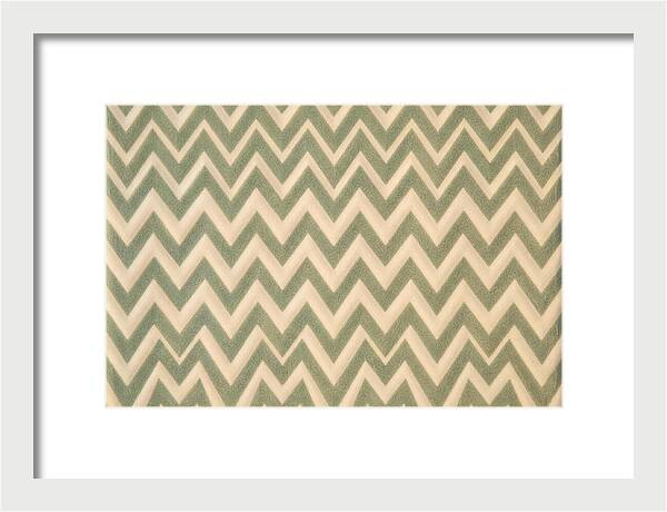 Chevron Pattern In Muted Sage And Cream