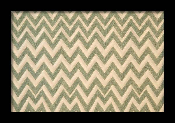 Chevron Pattern In Muted Sage And Cream