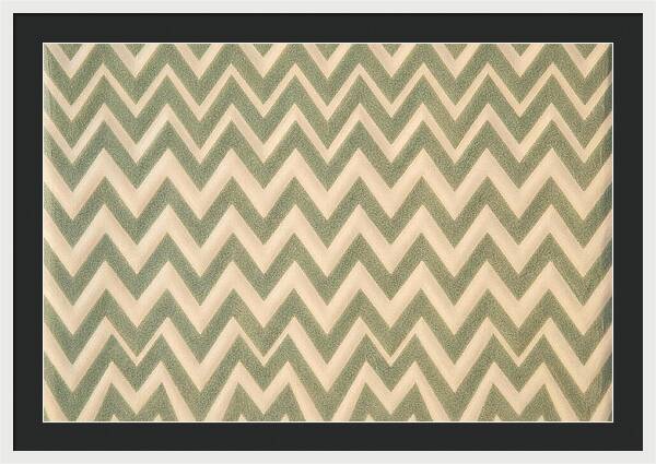 Chevron Pattern In Muted Sage And Cream