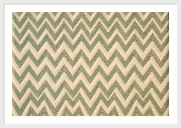 Chevron Pattern In Muted Sage And Cream